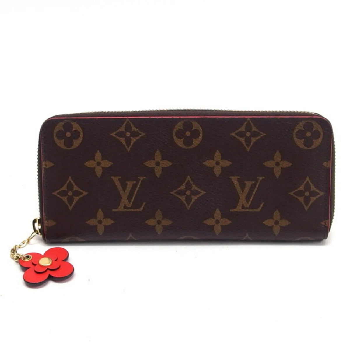 Premium Pre-Owned Louis Vuitton Monogram Clemence Wallet Long Wallet Red M62940 (Good) - Great Deal!