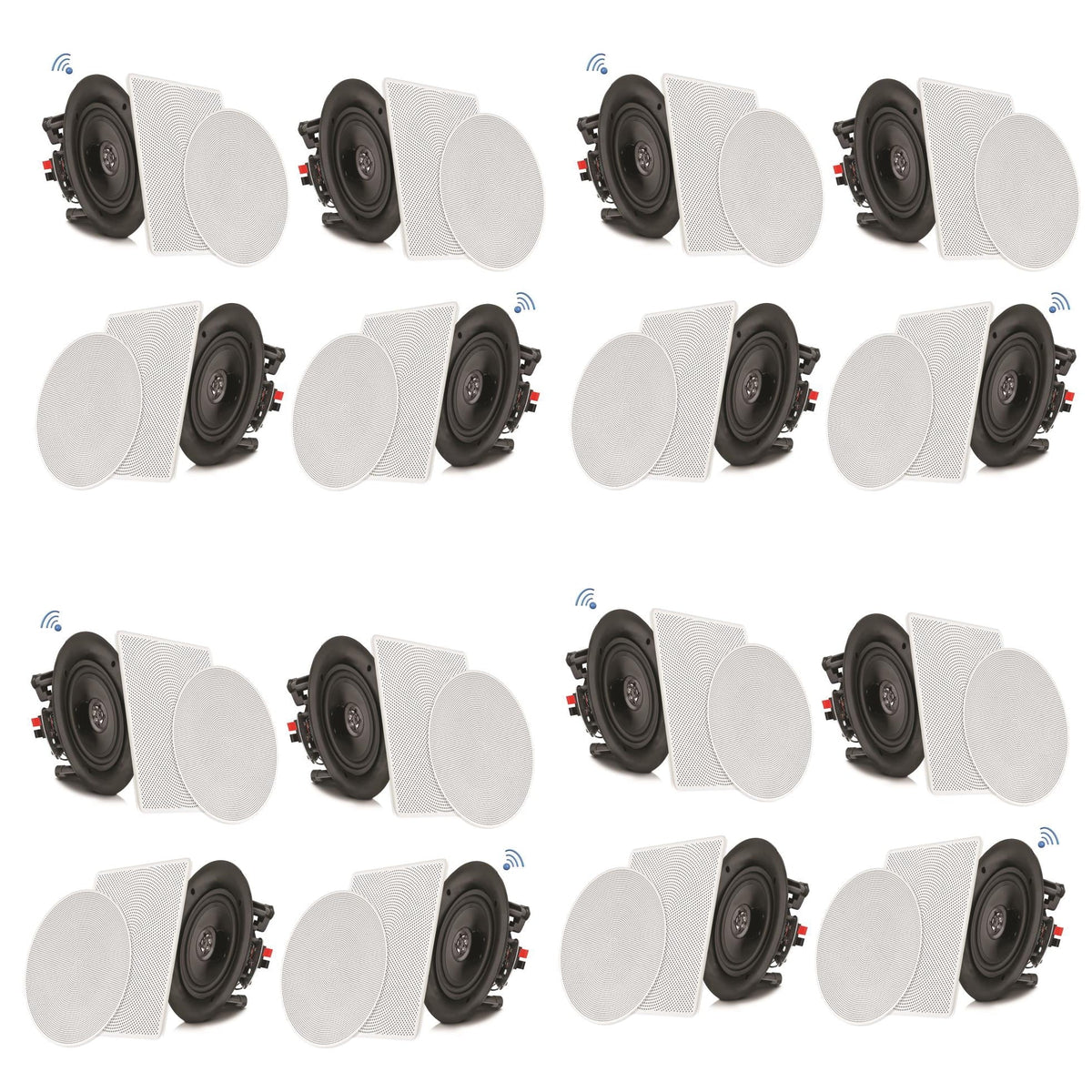 Premium Pyle Audio 6.5 In 2 Way 200W Flush Mount Bluetooth Ceiling Wall Speakers, 4 Pack (4 Pack)
