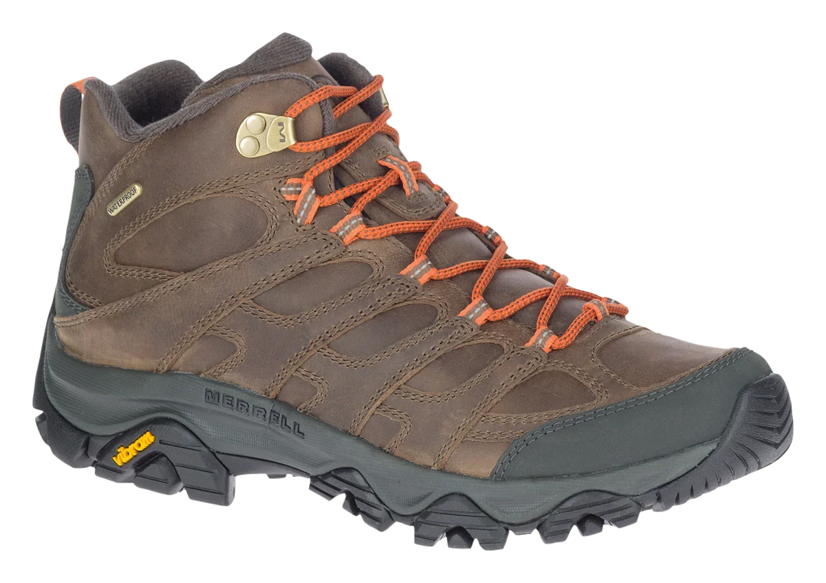 Refurbished Merrell J035763 Moab 3 Prime Waterproof Hiking Boots for Men - Canteen - 8.5M