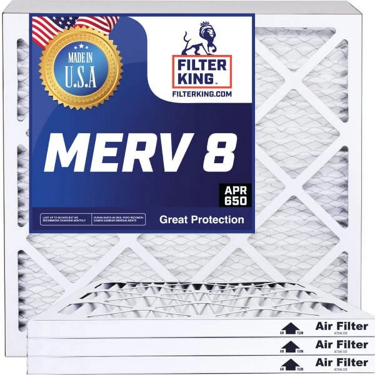 Premium Filter King 28x13.5x1 Air Filter | 4-PACK | MERV 8 HVAC Pleated A/C Furnace Filters | MADE IN USA | Actual Size: 28 x 13.5 x .75" - Great Deal! - Great Deal!